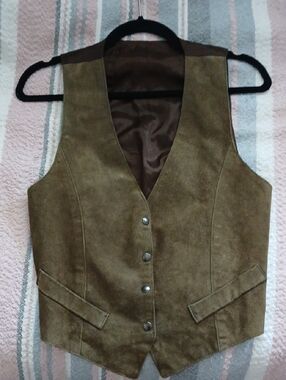 Vintage Genuine Suede Leather Vest